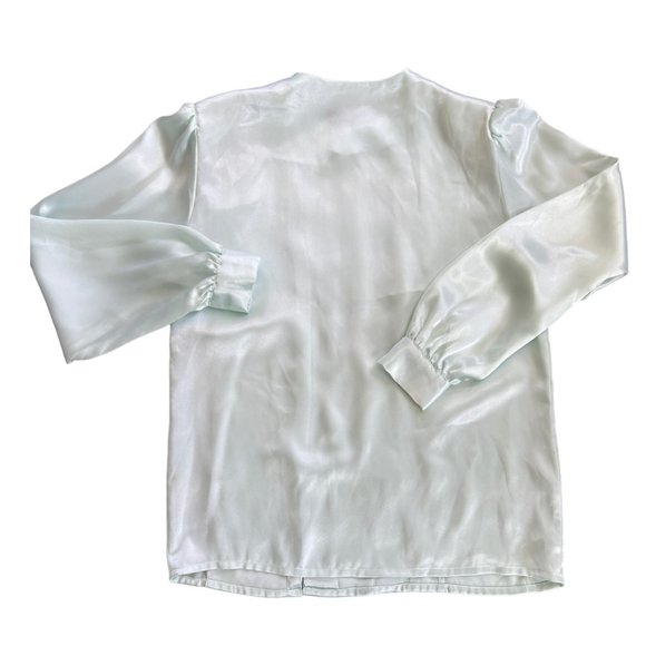 Vintage Worthington Pastel Bubblegum Blue Blouse 8 - Picture 4 of 8